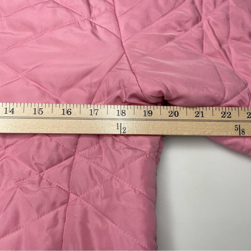 Annie USA Quilted Pink Detachable Hood Zip Puffer Jacket Teen Misses Jrs Size M - Picture 7 of 11